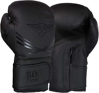 BOOM Prime Leather Boxing Gloves 10oz 12oz 14oz 16oz Punching Bag Training Muay Thai Kickboxing Grappling Sparring Punch Mitts Martial Arts Glove Fight MMA Gym Fitness Workout Gloves