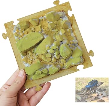 RC Rock Crawler Terrain Obstacle Compatible with SCX30, FMS, Orlandoo Hunter, K10, Kyosho KC10, Rlaarlo Mini RC Climbing Track Modular Rock Course for 1/30 1/43 Crawlers Style 2