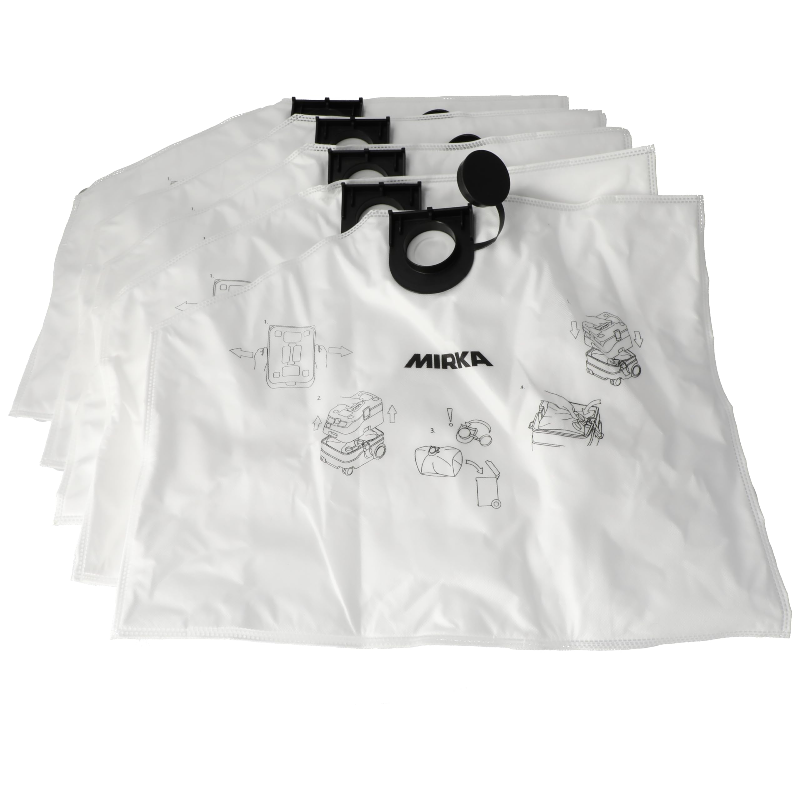 DEXOS 1217 Fleece Dust Bags 5-Pack for 17L M-Class HEPA Extractor