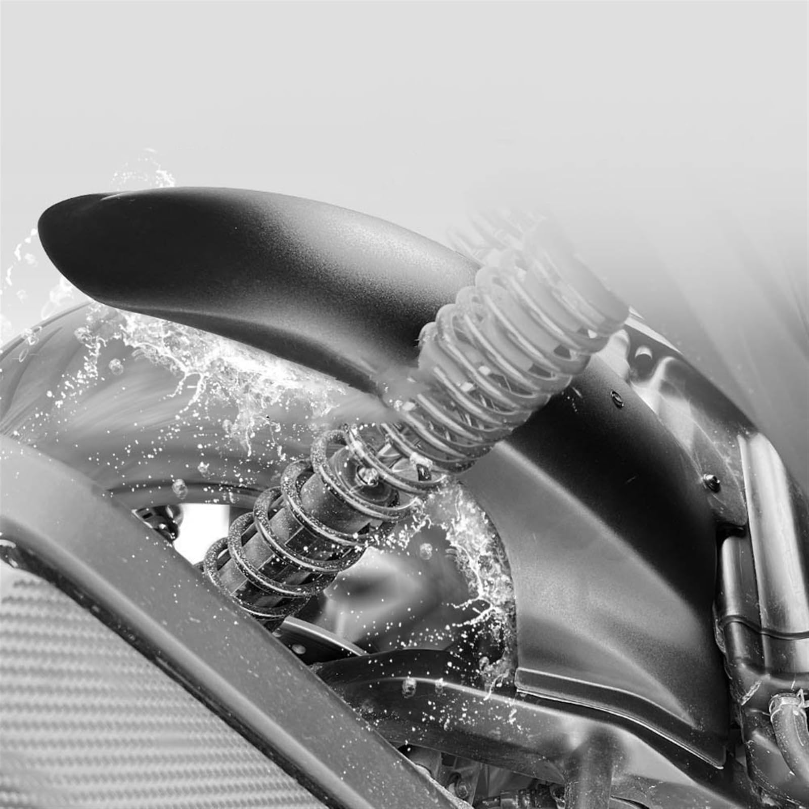 ‌parafango della moto‌ Parafango posteriore esteso per motocicletta, protezione anti-spruzzi, estensione pneumatico, kit parafango Hugger(Carbon Fiber Pattern)