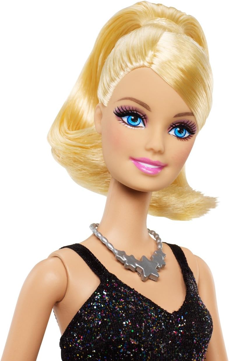 Barbie Fashionista Party Glam Doll, Pink and Black Dress