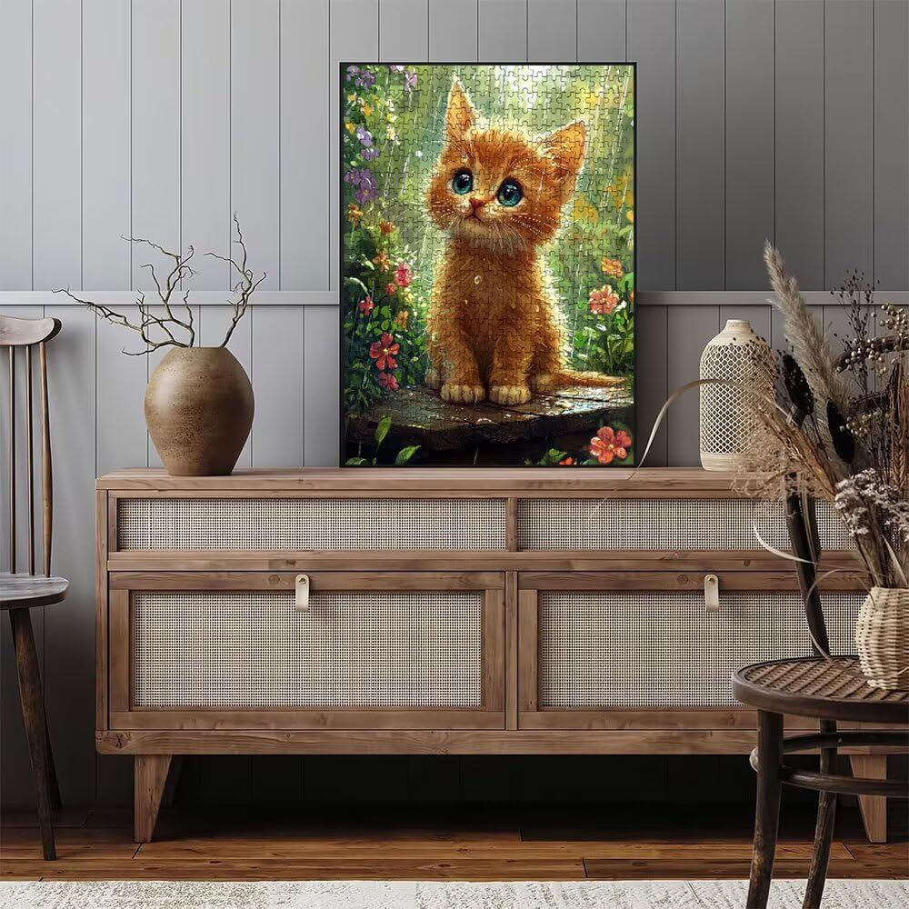 Regen Katze Puzzle 6000 Teile, Klassische Puzzles, Geschicklichkeitsspiel Puzzle für Erwachsene, Puzzlespiele für Die Ganze Familie, Mit Schöner Verpackung, Dekoration Puzzles DX0YL3-917