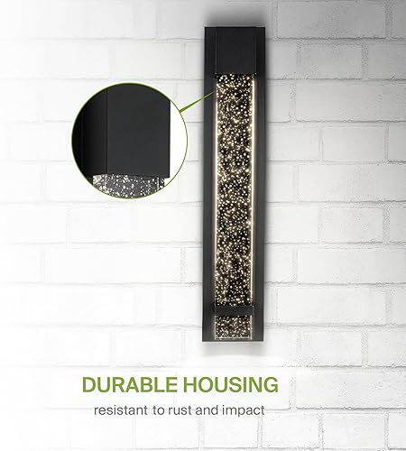 Miniatura 7 de ASD Aplique de pared de cristal de burbujas LED de 10 pulgadas  Interruptor de 10 W, 120 V, 400 LM, 3000 K4000 K5000K, impermeable, regulable,