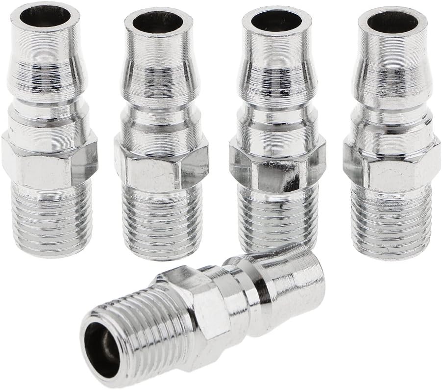 Stainless Steel Imported 5Pcs Quick Release Coupler Connector Air Line Hose Coupling Compressor Pm20