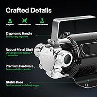 Vista 5 de VIVOSUN Bomba de Transferencia de Agua de 115V, Bomba Eléctrica Portátil de Utilidad de 1/10HP 330 GPH con Interruptor de Encendido/Apagado y Kit