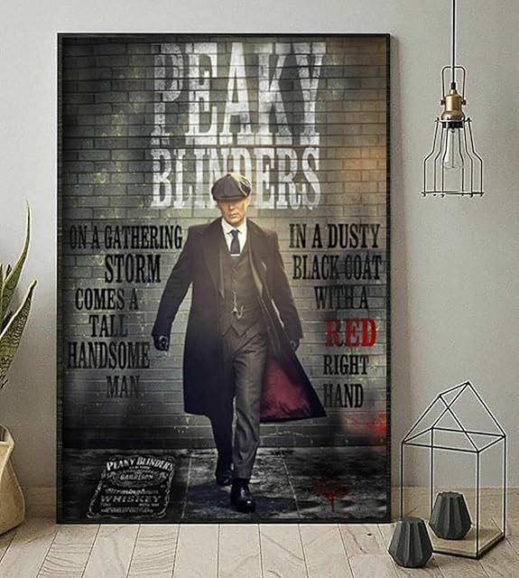 BCTS Peaky Blinders On A Gathering Storm Comes Handsome Man Poster Wall Art Decor Metal Sign Poster 8x12 inches