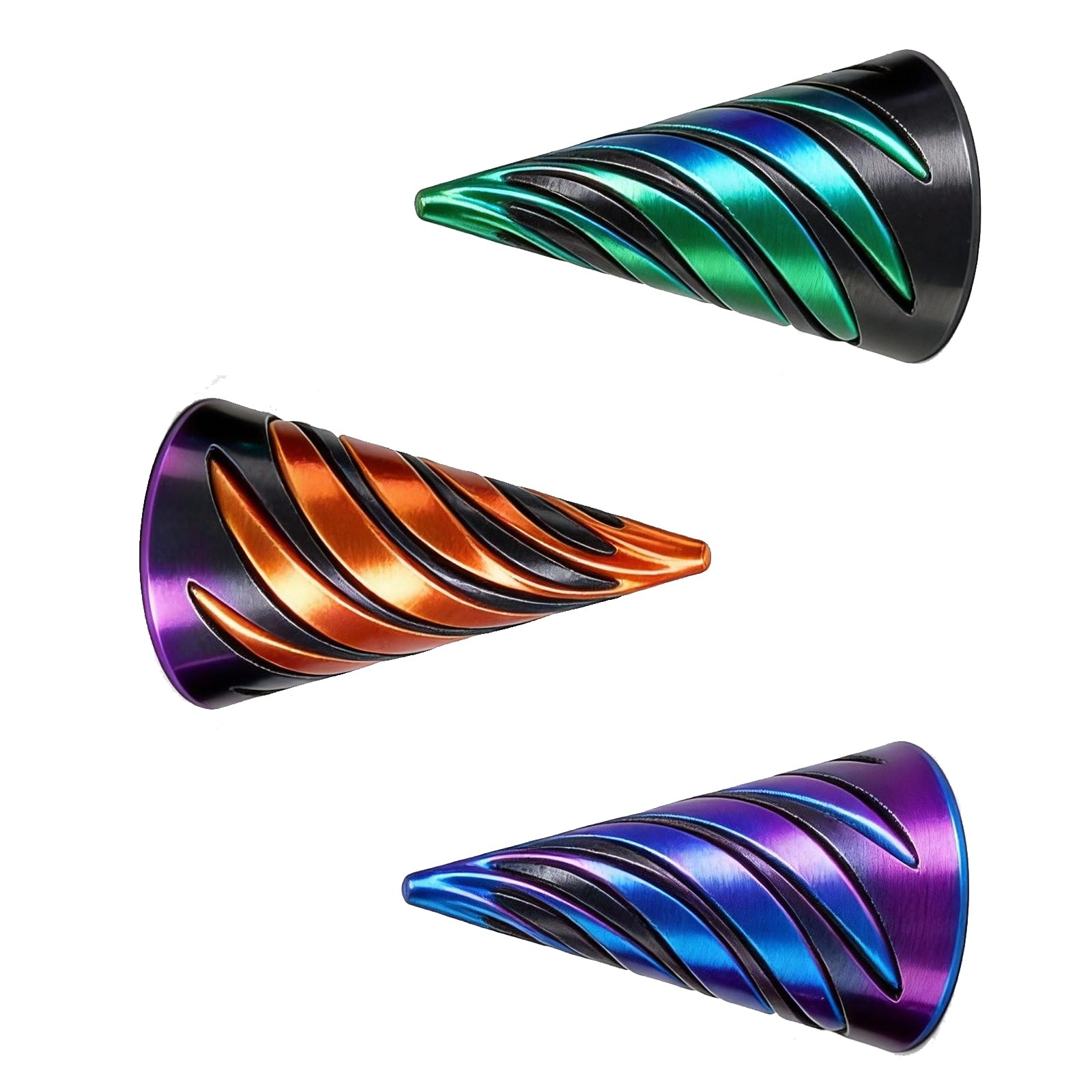 3 PCS Fidget Cones, 3D Printed Impossible Triangle Pass-Through Fidgets, Geometric Desk Sculpture for Office Home Study, Stress Relief & Focus Tool for Adults Teens, Unique Desktop Decor Gift