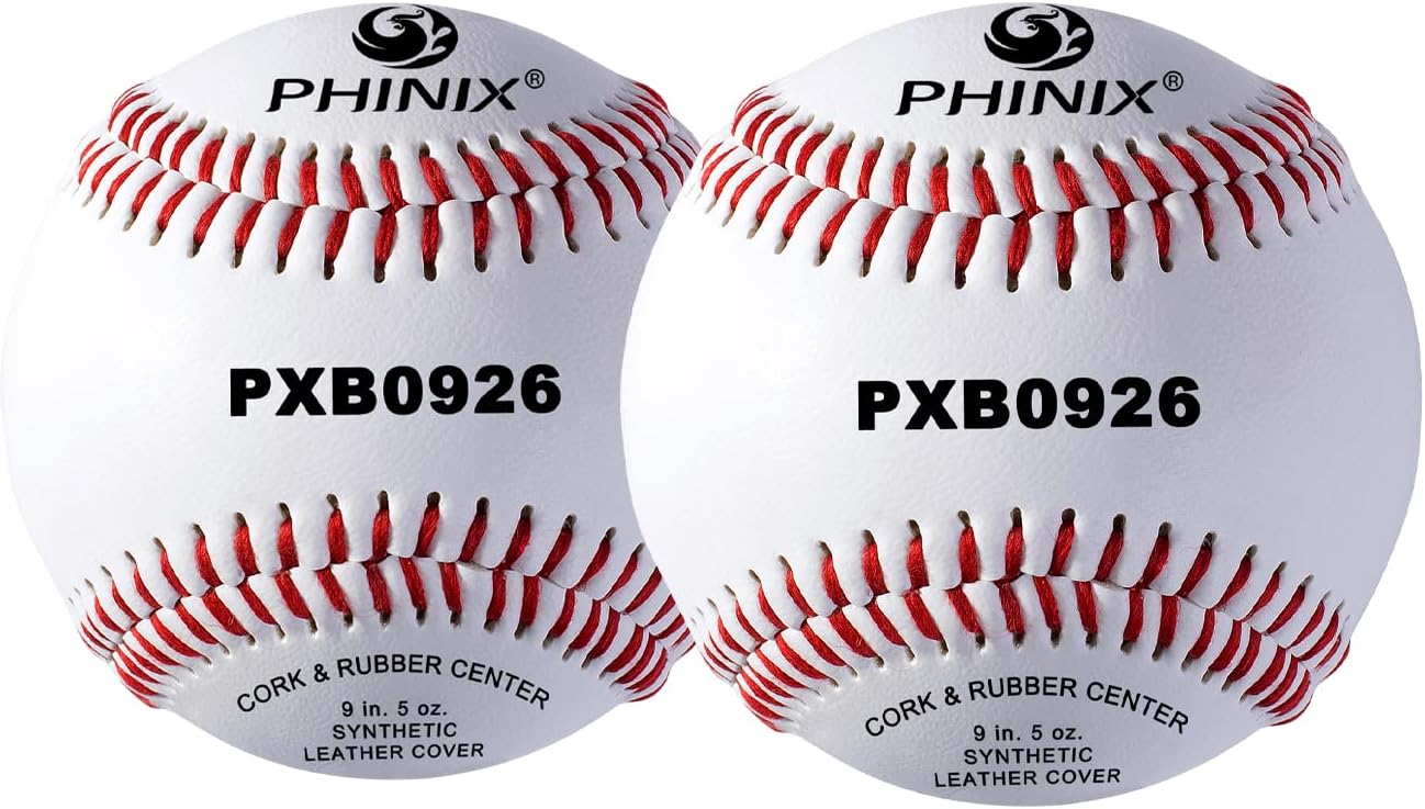 PHINIX Synthetic Leather Baseballs for Practice Recreation Use and Casual Games (PXB0926-One Dozen) (Box of 12) : Sports & Outdoors