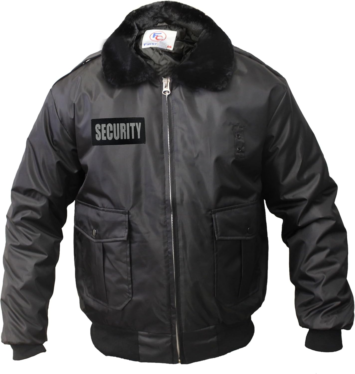 Watch-Guard Bomber Jacket with Reflective Security ID (Black)