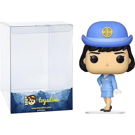 Stewardess: P O P ! Ad Icons Vinyl Figurine Bundle With 1 Compatible 'Toysdiva' Graphic Protector (140-57894 - B)