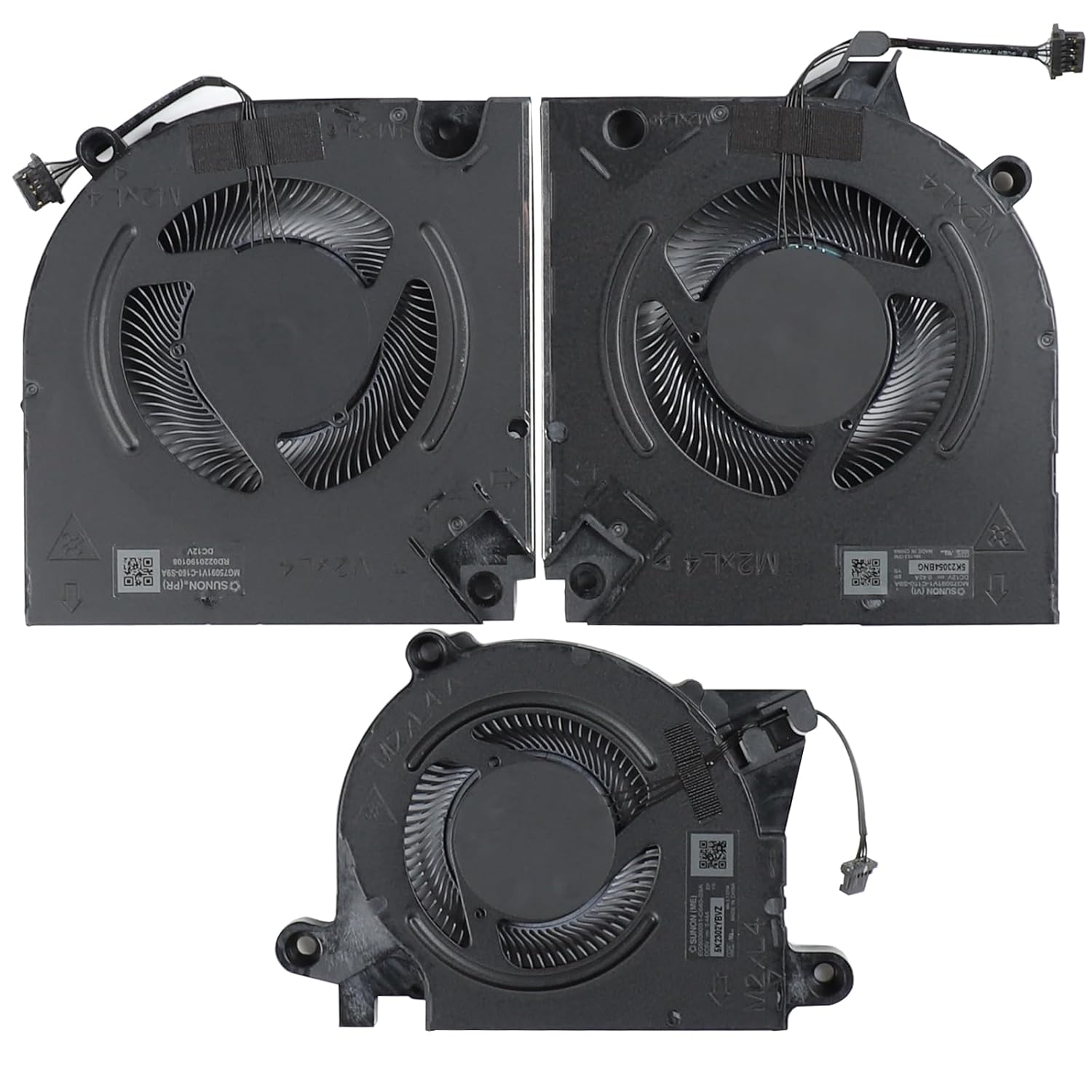 New Cooling Fan CPU+GPU+Small Fan Replacement for Dell Alienware M16 R1 Series 07WCYX 7WCYX MG75091V1-C150-S9A MG75091V1-C160-S9A DC12V 0.42A, Small Fan EG50060S1-C640-S9A DC5V 0.44A