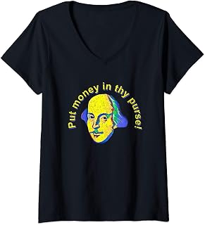 Womens Othello Iago Put Money In Thy Purse Shakespearean Quote V-Neck T-Shirt