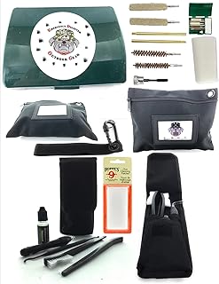 9mm Pistol Gun Cleaning Kit - 19 Pc Handgun Supplies & Accessories for 9 mm .38 & .357 | Rod | Bore Brush | Jag | Bore Mop | Clenzoil CLP Cleaner | Range Field Organizer Bag For Men & Women Shooters
