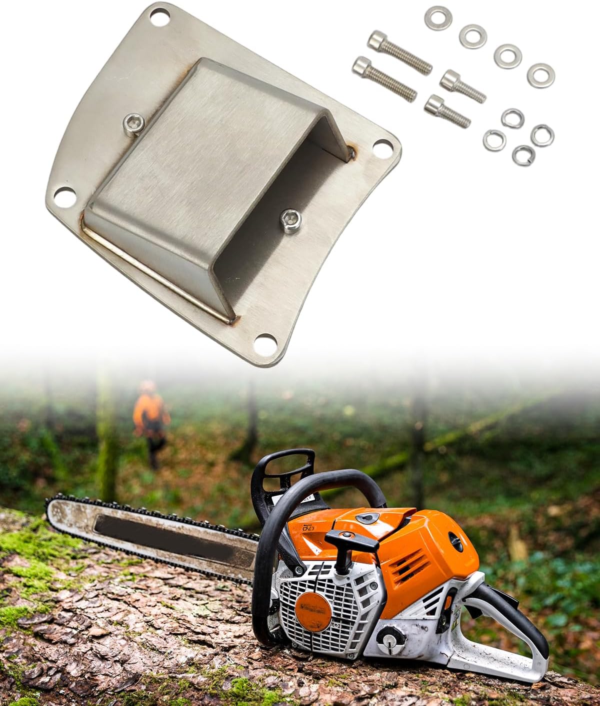for MS500i Performance Muffler - 304 Stainless Steel Bolt-On Upgrade for MS 500i Chainsaw - Increases Power & Reduces Heat