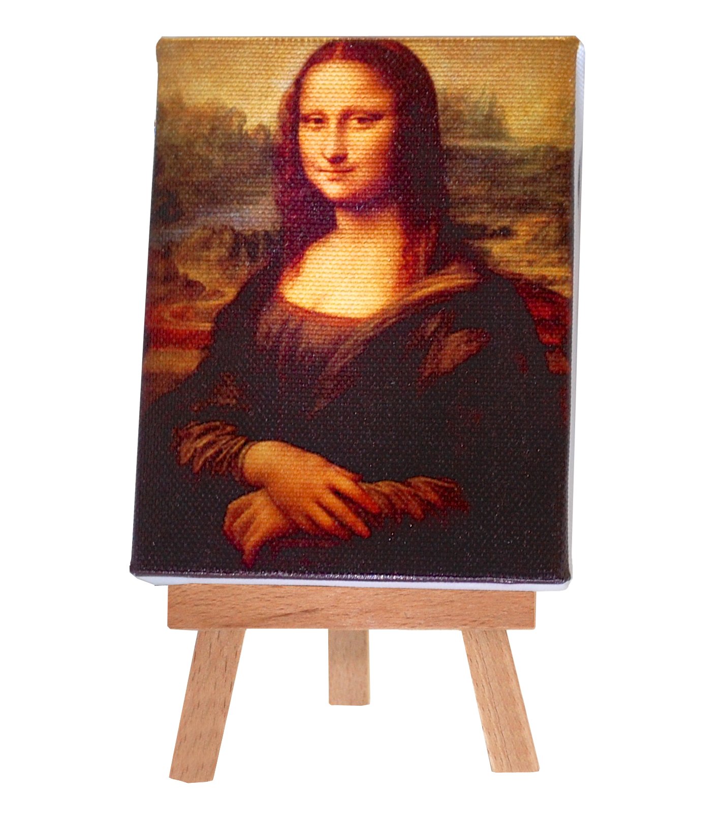 Mona Lisa | Leonardo da Vinci, Mini Canvas with Easel