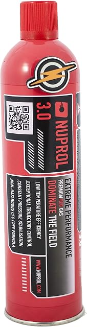 First and Only Airsoft gas red 3.0 upgrade power source and and patch by Nuprol, 1000 ml for Airsoft gun
