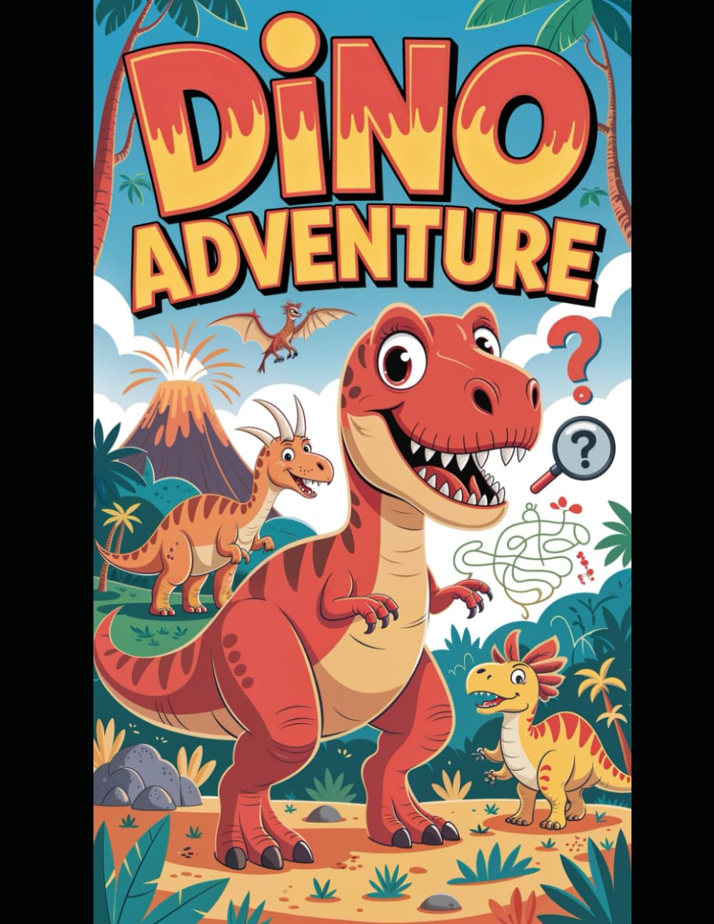 Big Dino Adventure Coloring Book for Kids Ages 6-8: Fun Dinosaur Activities, Mazes, Dot to Dot, Find the Differences & More