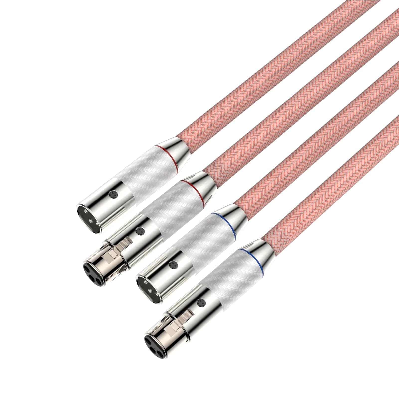 Cavo audio A88 in argento puro, cavo di interconnessione bilanciato XLR a 3 pin, cavo 2XLR maschio-femmina for amplificatore DAC DVD CD(1.5m)