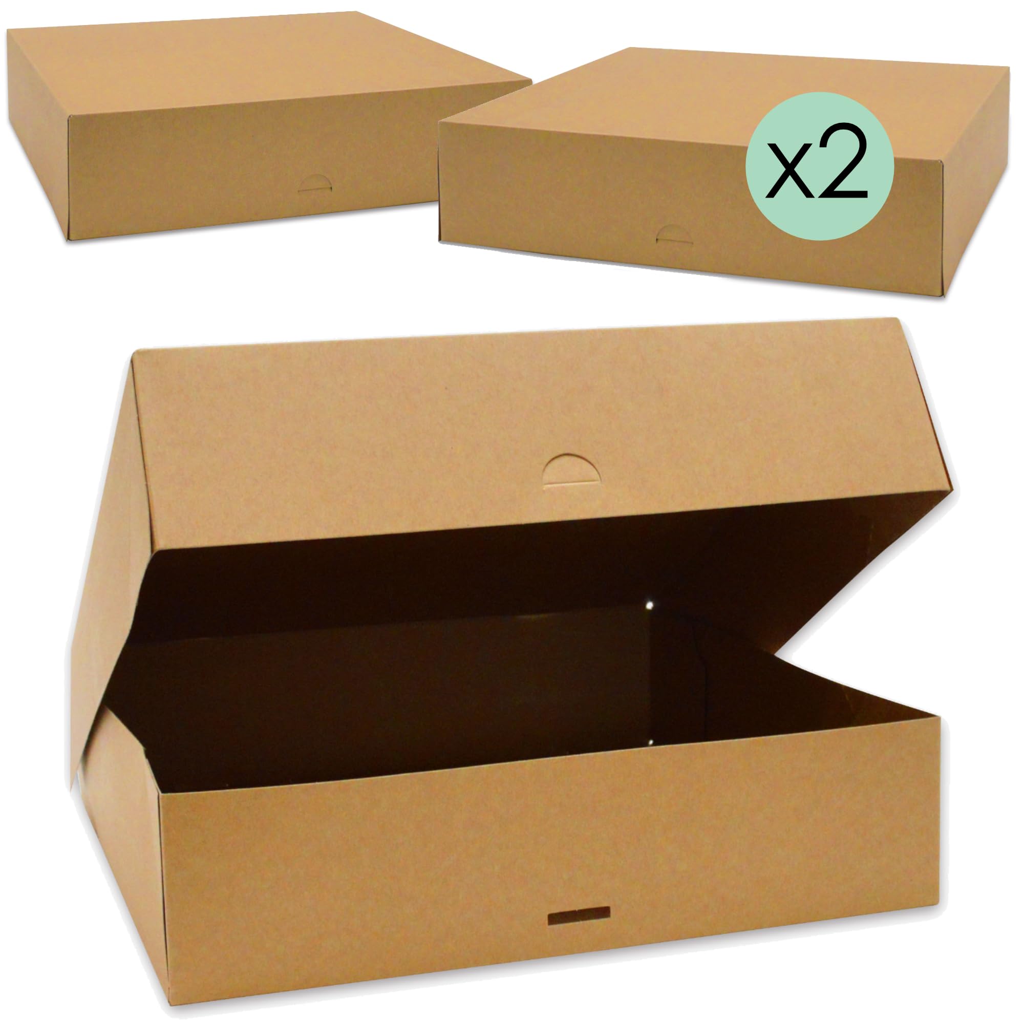 ScrapCooking - Lot de 2 Boites à Gâteaux - Carton Kraft