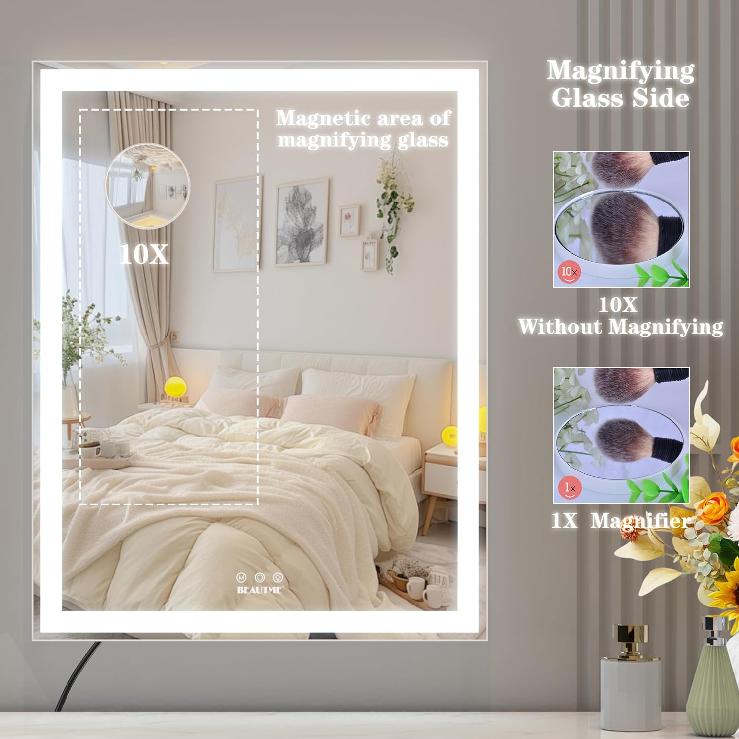 ANYHI 女優ミラー ハリウッドミラー ミラー(56.2x72cm,シルバー) 楽天市場】女優ミラー 送料無料（カラーシルバー）の通販 ANYHI 女優