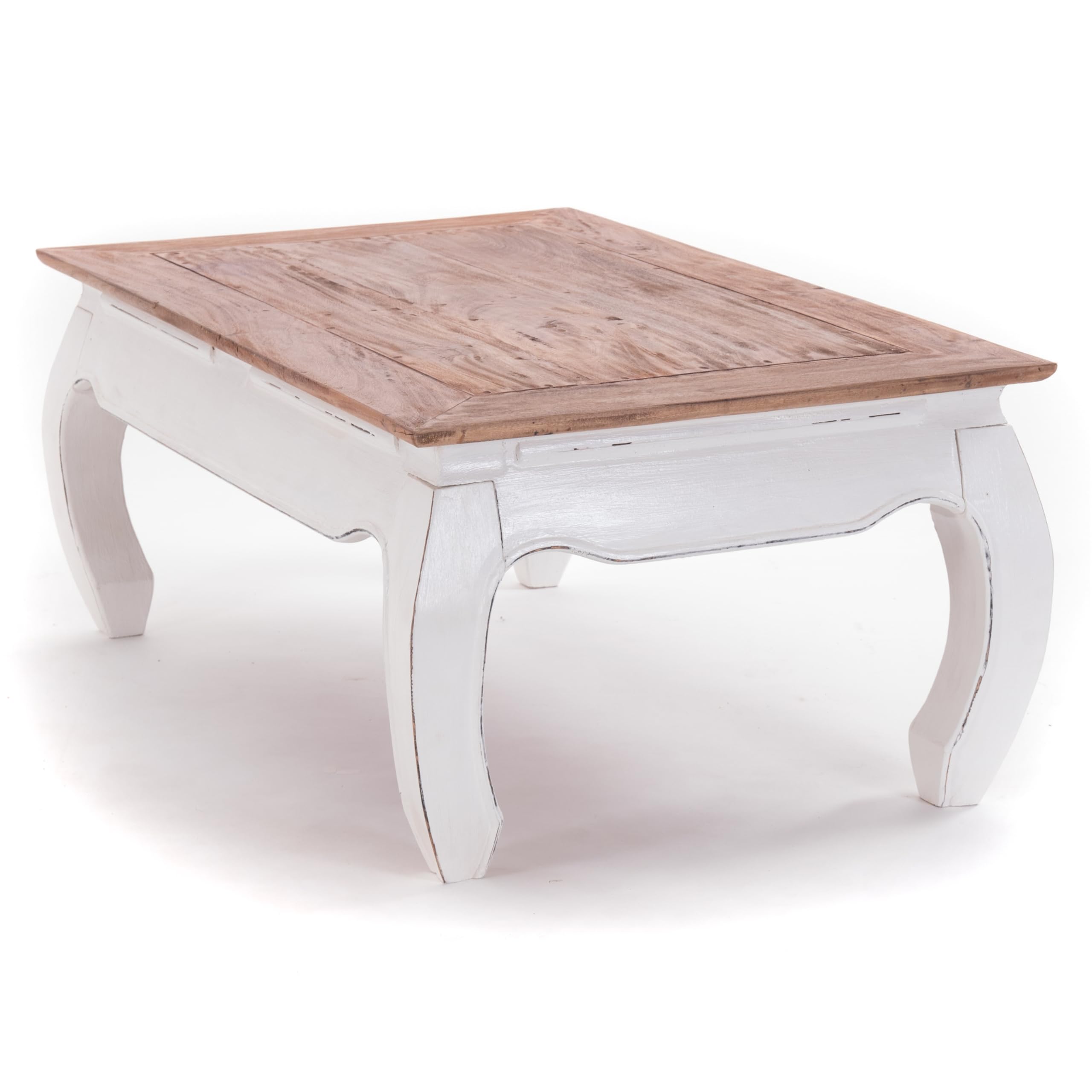 Tavolino da salotto in legno di mogano riciclato, design Opium East, 100 x 60 x 41 cm (larghezza x profondità x altezza)