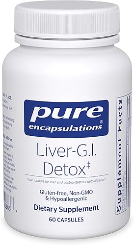 Pure Encapsulations Liver-G.I. Detox - Limpiador de Hígado y Desintoxicante Gastrointestinal* - con Ácido Alfa Lipoico y Extracto de Curcumina - Sin