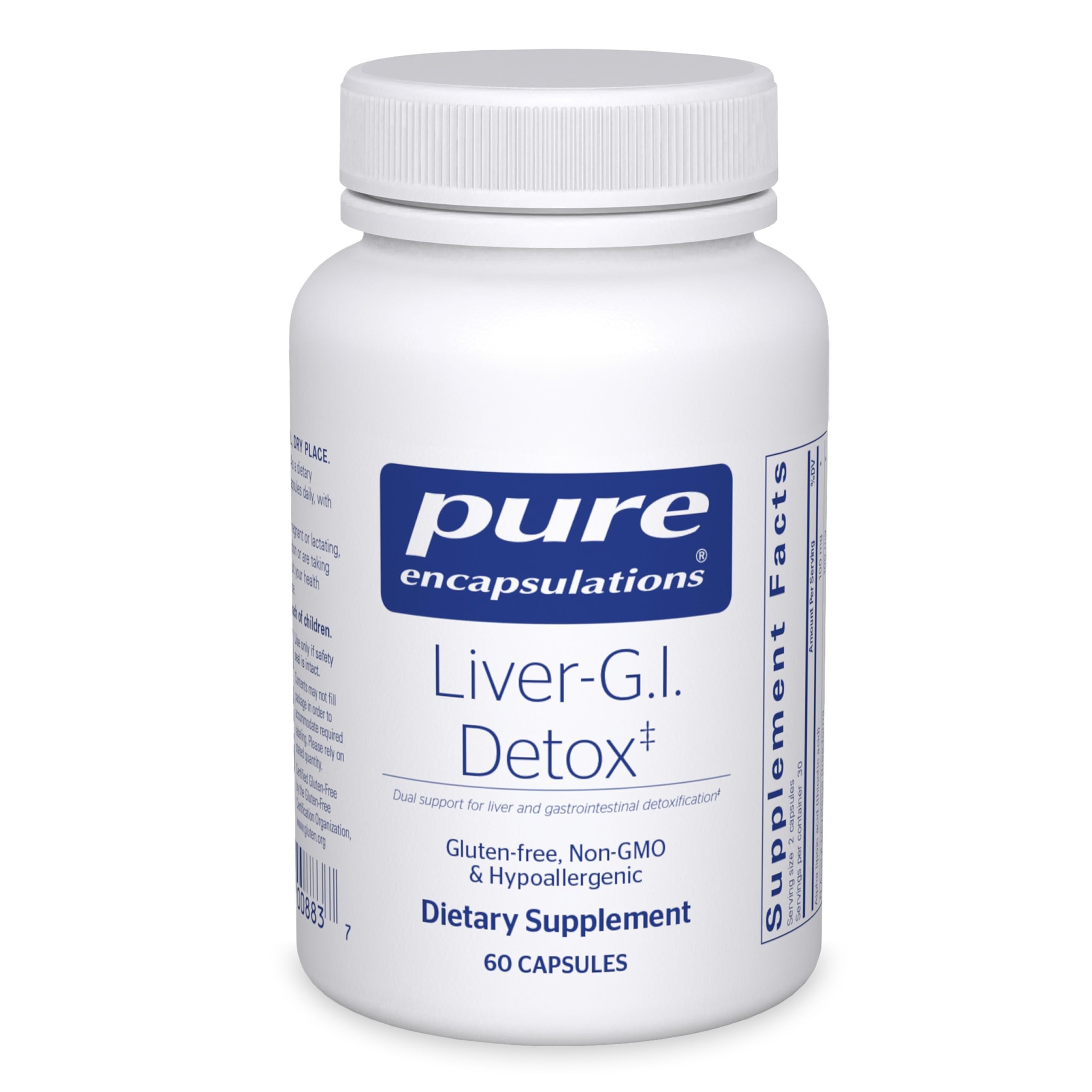 Pure EncapsulationsLiver-G.I. Detox - Liver Cleanser & GI Detox* - with Alpha Lipoic Acid & Curcumin Extract - Gluten Free & Non-GMO - 60 Capsules