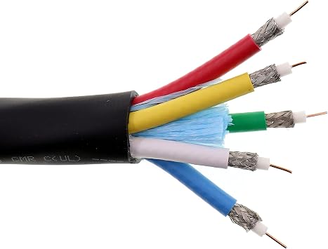 Belden 7796A Digital Coax Snake Cable, RG-5, 5-Coax, 20AWG, PVC Jacket, 500-Feet