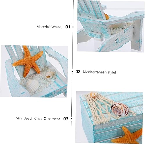 Miniatura 8 de Juego de 2 sillas de playa en miniatura, casa de muñecas en miniatura, muebles de habitación de niños, adorno de baño, decoración de playa para el