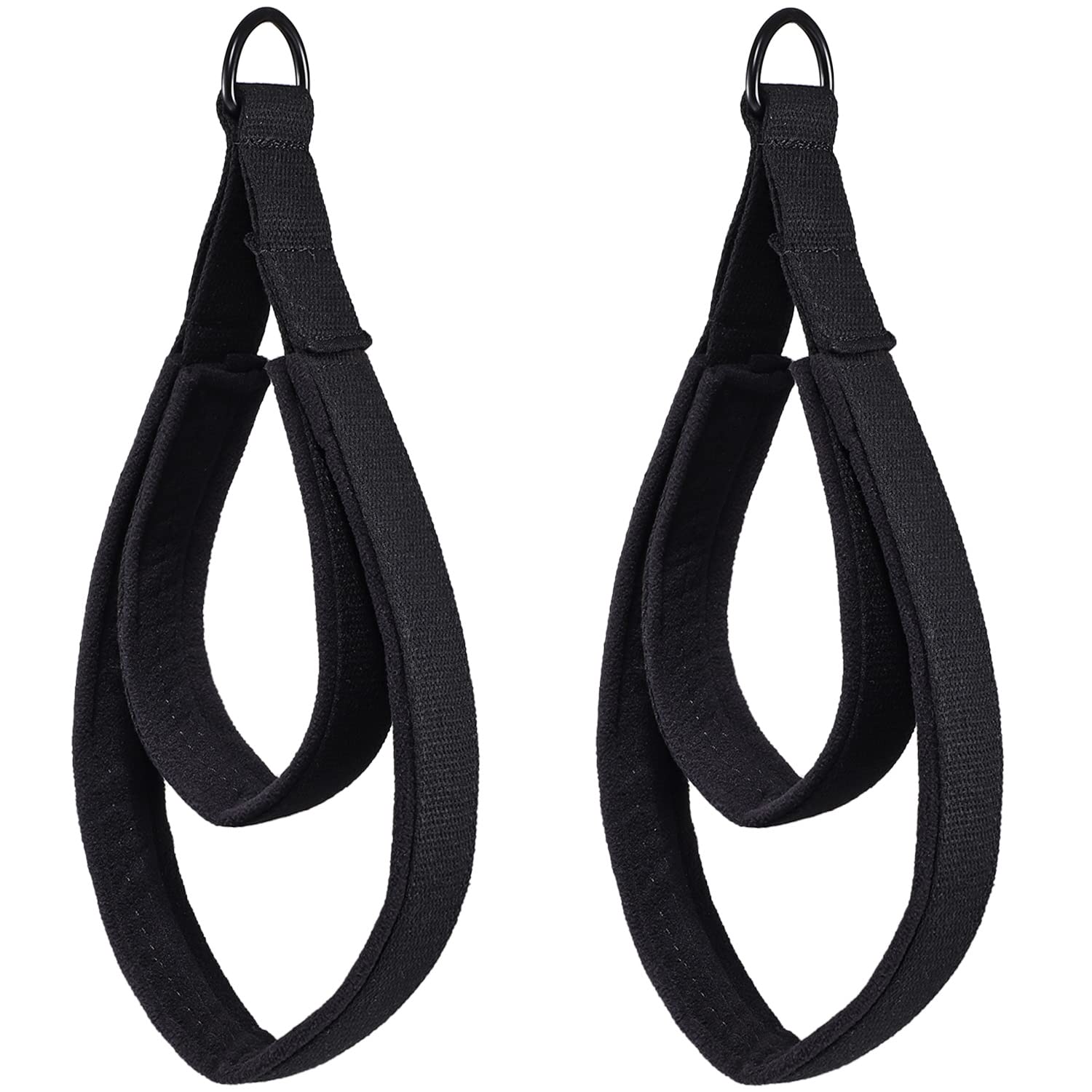 TOBWOLF 2PCS Pilates Straps, Pilates Double Loop Straps for Reformer, Fitness D-Ring Straps Double Loops Padded, Pilates Equipment D-Ring Exercise Straps Yoga Exercise Accessories for Home Gym Workout