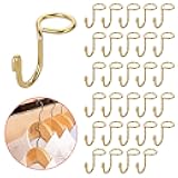 Sumnacon Gold Metal Hanger Extender Hooks - 30 Pcs Mini Cascading Hooks for Velvet & Wooden Hangers, Hat Bag