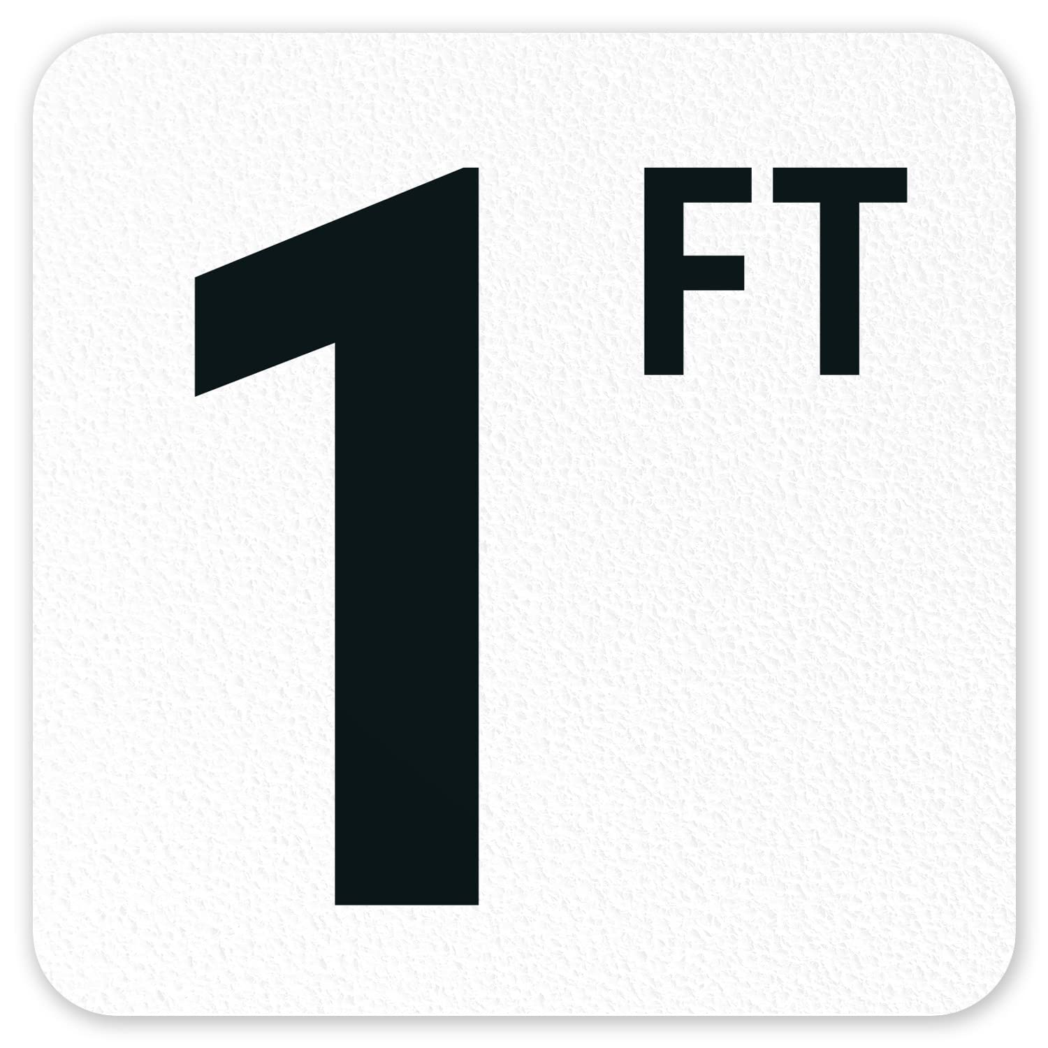 1 Ft/One Feet Vinyl Adhesive Pool Depth Marker, 6x6 inches, Pool Marker Anti Slip, Made in USA