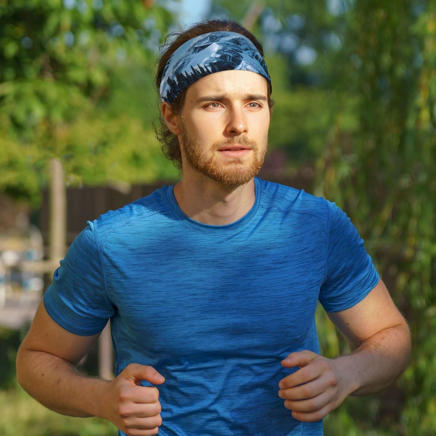 Snowboarding Print Ultra-Soft Elastic Headband Sports Running Gym Outdoor Activities Gifts Headwear