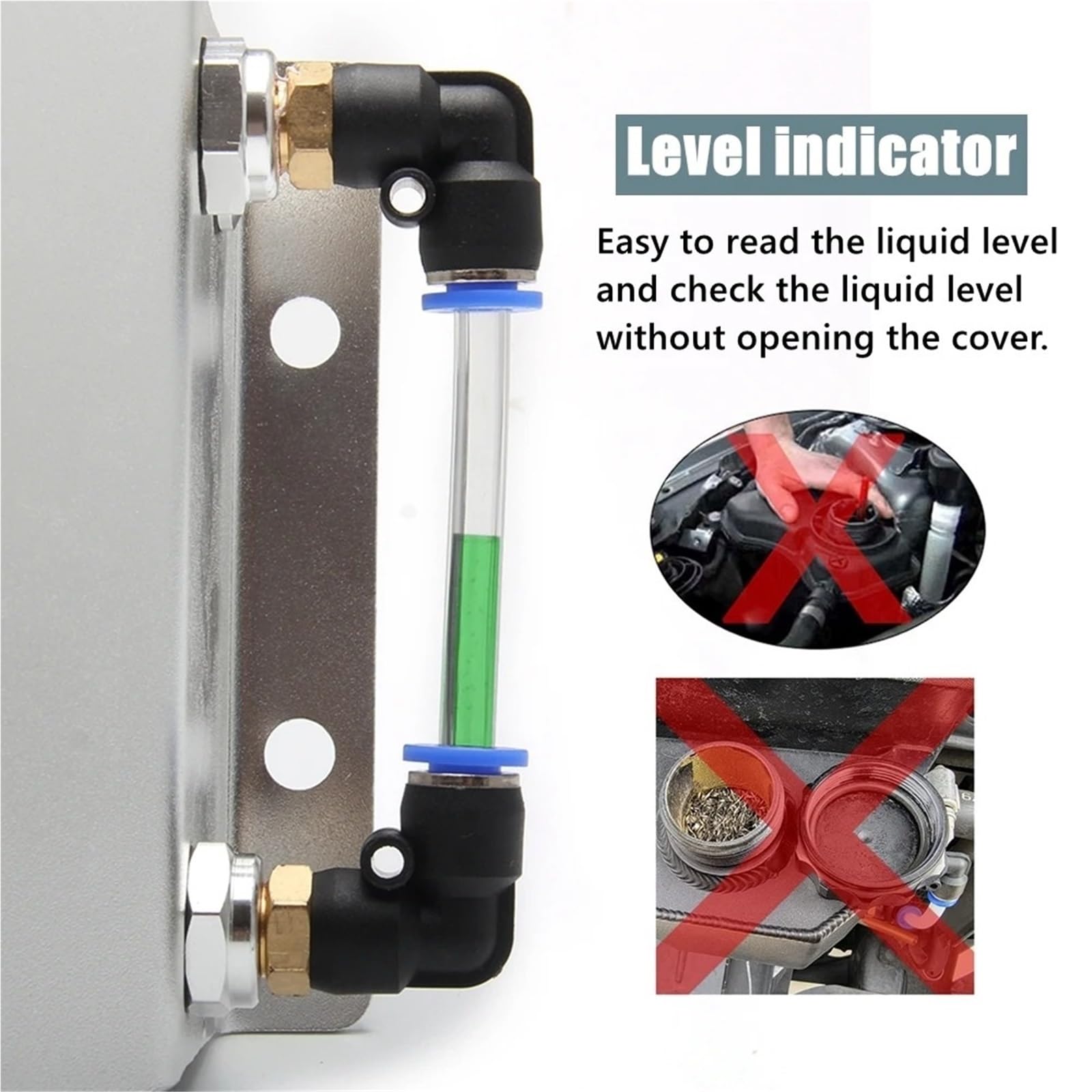 Ausgleichsbehälter Universal 1L 2L Aluminium Oil Catch Can Reservoir Tank Motor Kühlmittel Kühler Überlauf Kraftstoff Mit Ablassschraube Verschnaufpause(2L-Black)