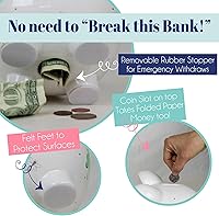 Vista 9 de Alcancía de mariquitas rosa personalizada para guardería de bebé niña