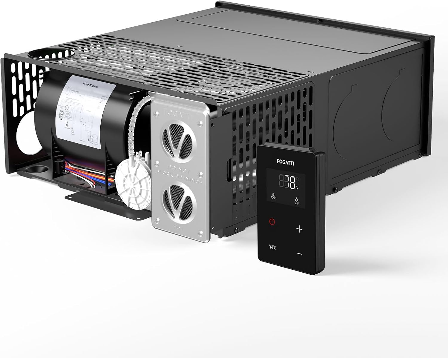 FOGATTI 30,000 BTU RV Furnace Complete Kit - Forced Air Heater with Digital Thermostat for Fifth Wheel, Motorhome & Travel Trailer