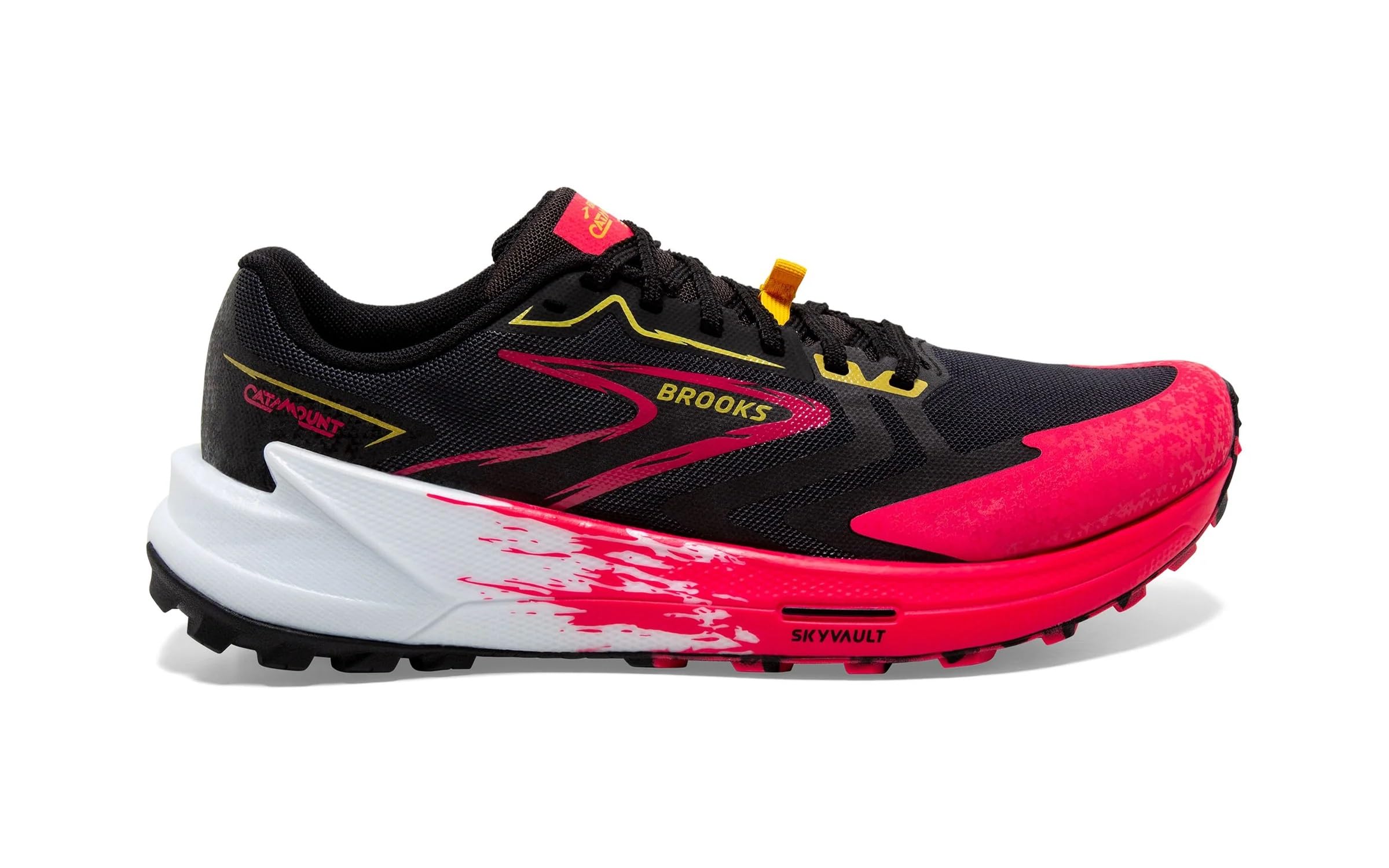 Brooks 1204051B007 Catamount 3 Donna, Black/​Diva Pink/​Lemon Chrome EU 40.5