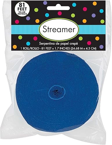 Vista 36 de Rollo de papel crepé azul caribeño, 81 pies (1 unidad), ideal para impresionantes manualidades, decoración de fiestas y más Azul bebé