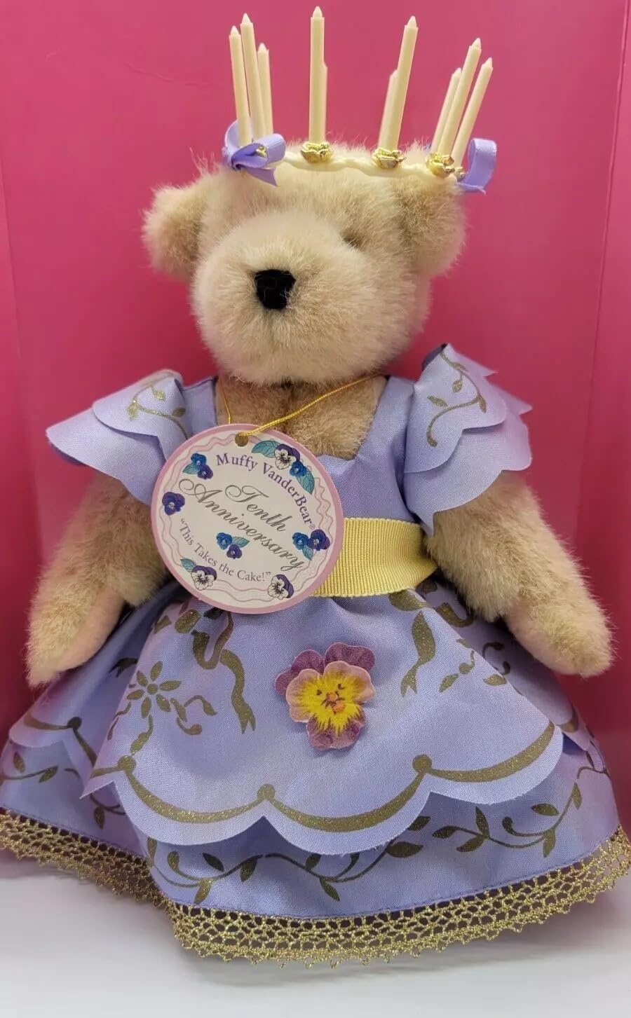 Generic This TAKES The CAKE 10th ANNIVERSARY BEAR w/box & COA