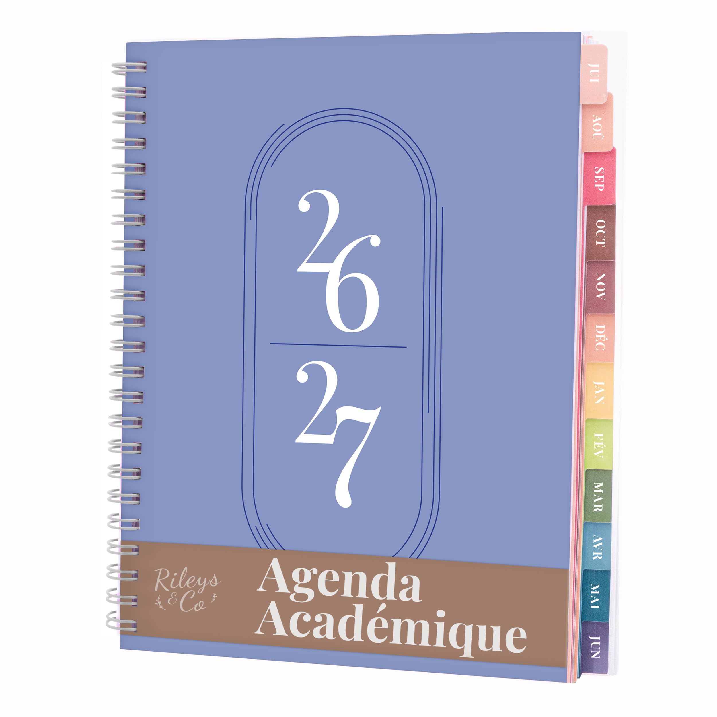 Rileys 2026-2027 Academic Planner, 20x15cm (Blue, French)