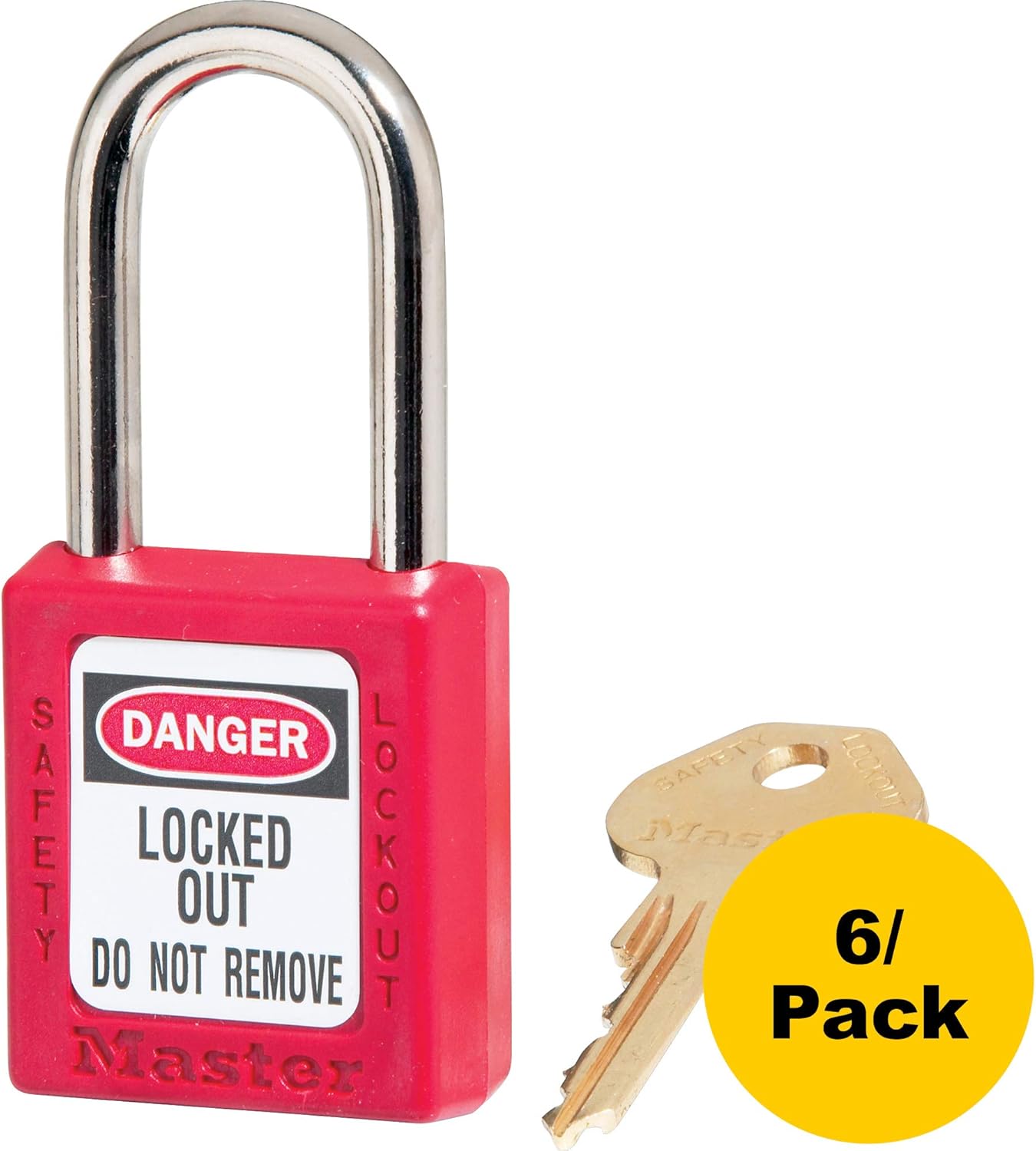 Master MLK410REDPK - Master Danger Red Safety Padlock