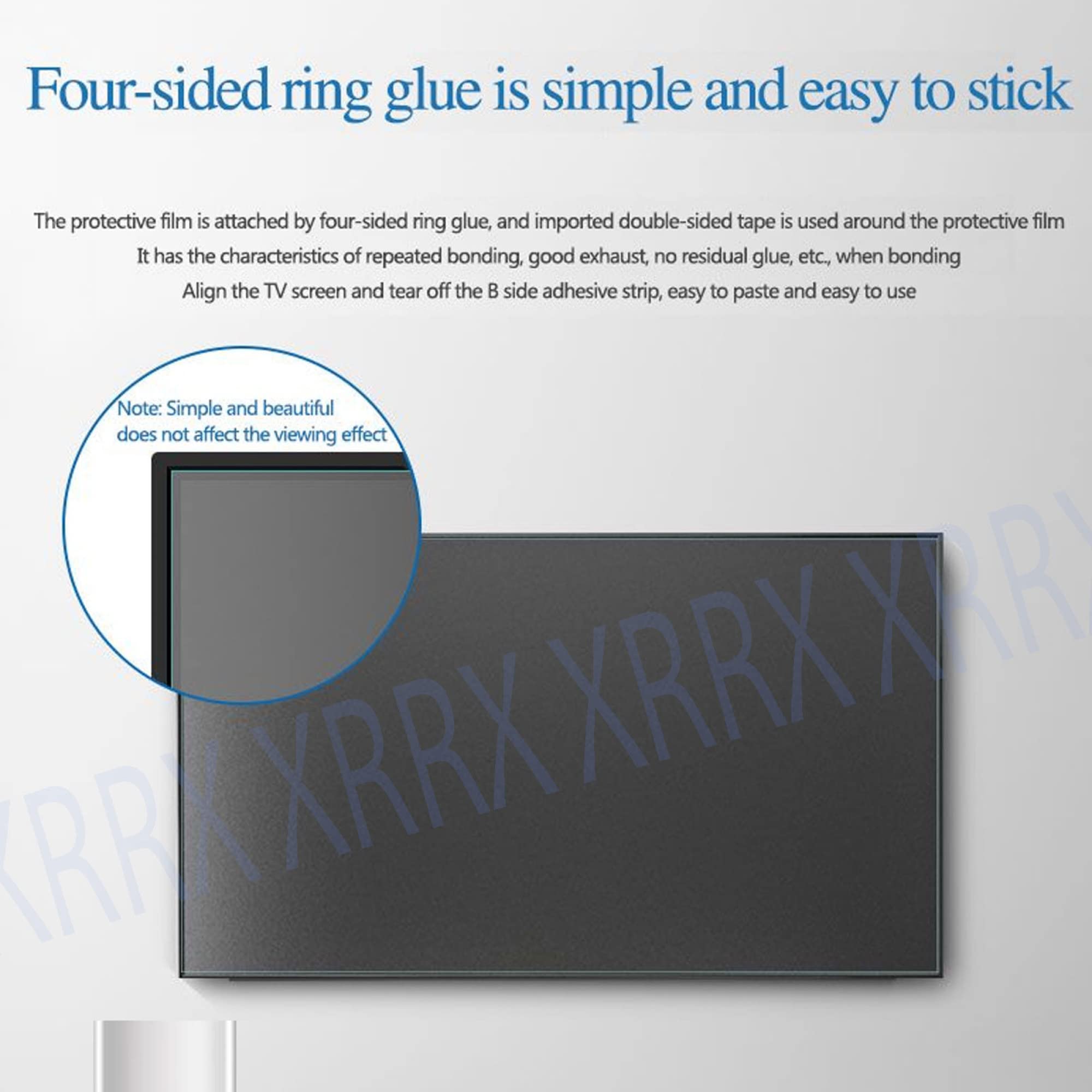folia ochronna do telewizora, z AntiGlare-65in LCD Ochrona oczu Film telewizyjny AntiBlue Light Brak bąbelków przed zarysowaniami dla telewizorów HDTV LED, 4K OLED i QLED