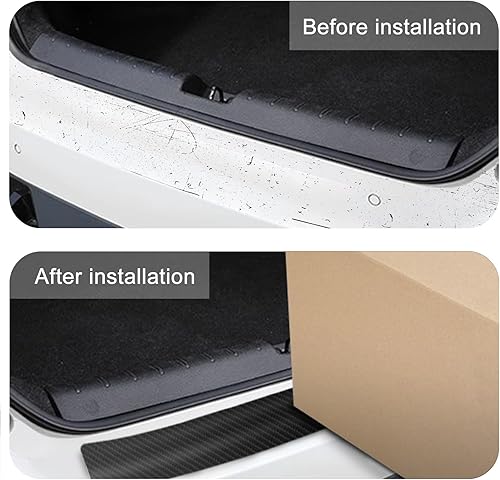 Miniatura 4 de Protector de parachoques trasero de 35.8 pulgadas, protectores de parachoques de goma negra resistentes a los arañazos para bordes de puertas de