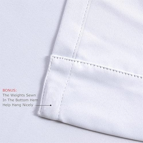 Miniatura 4 de MIUCO - Cortinas opacas para oscurecer la habitación, con aislamiento térmico y ojales para sala de estar, juego de 2 paneles, 52 x 84 pulgadas