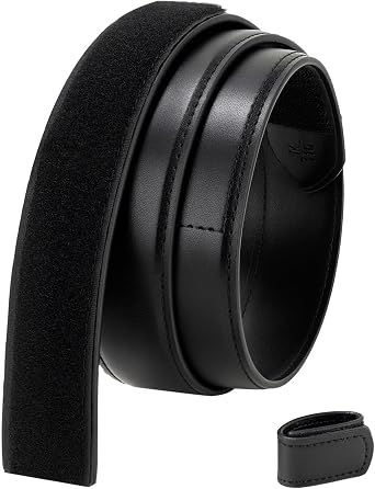 TACNEX Mechanic Belt Buckleless No Scratch Genuine Leather Belt 1 3/8" Wide Hook & Loop for Technician Industrial Work Travel