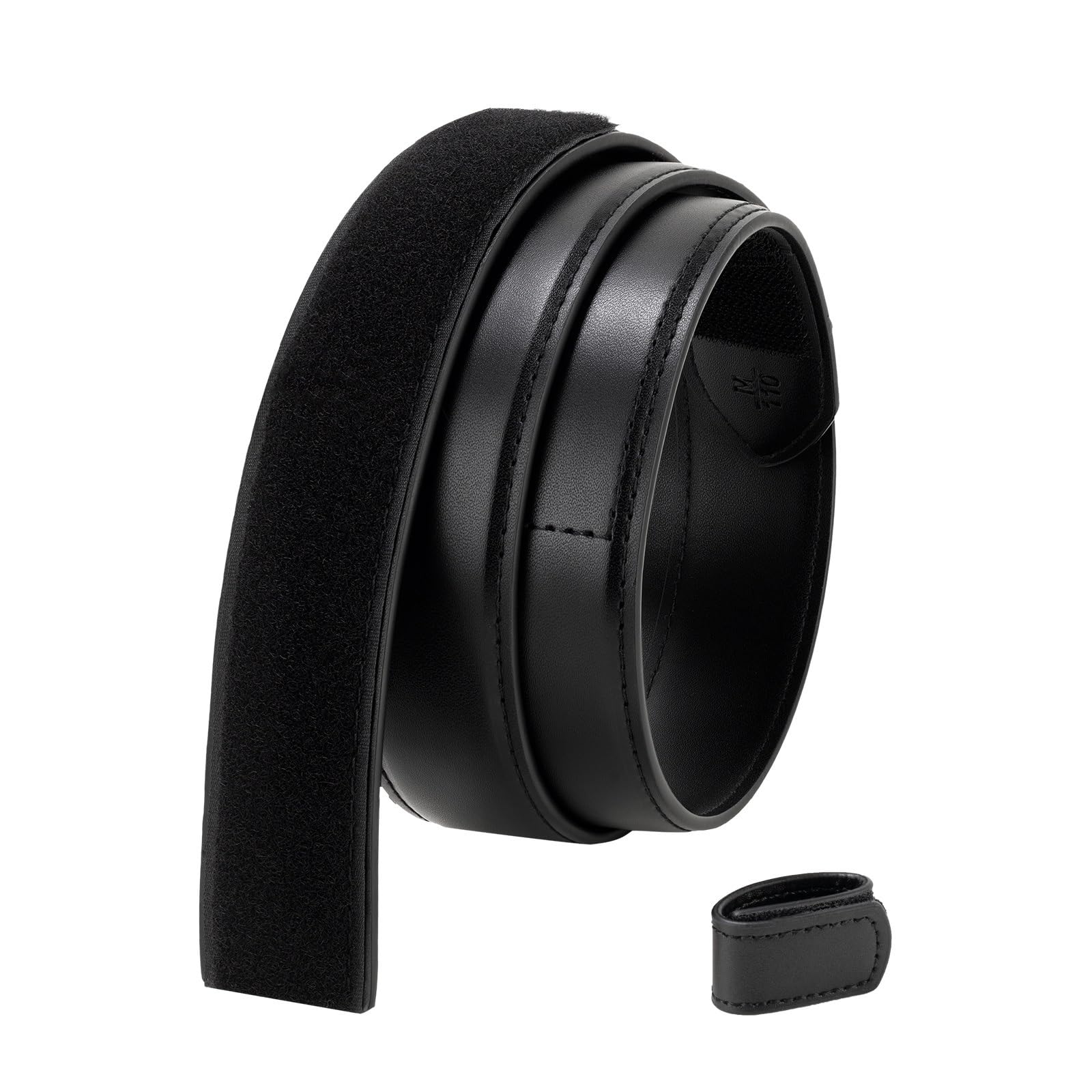 TACNEX Mechanic Belt Buckleless No Scratch Genuine Leather Belt 1 3/8" Wide Hook & Loop for Technician Industrial Work Travel