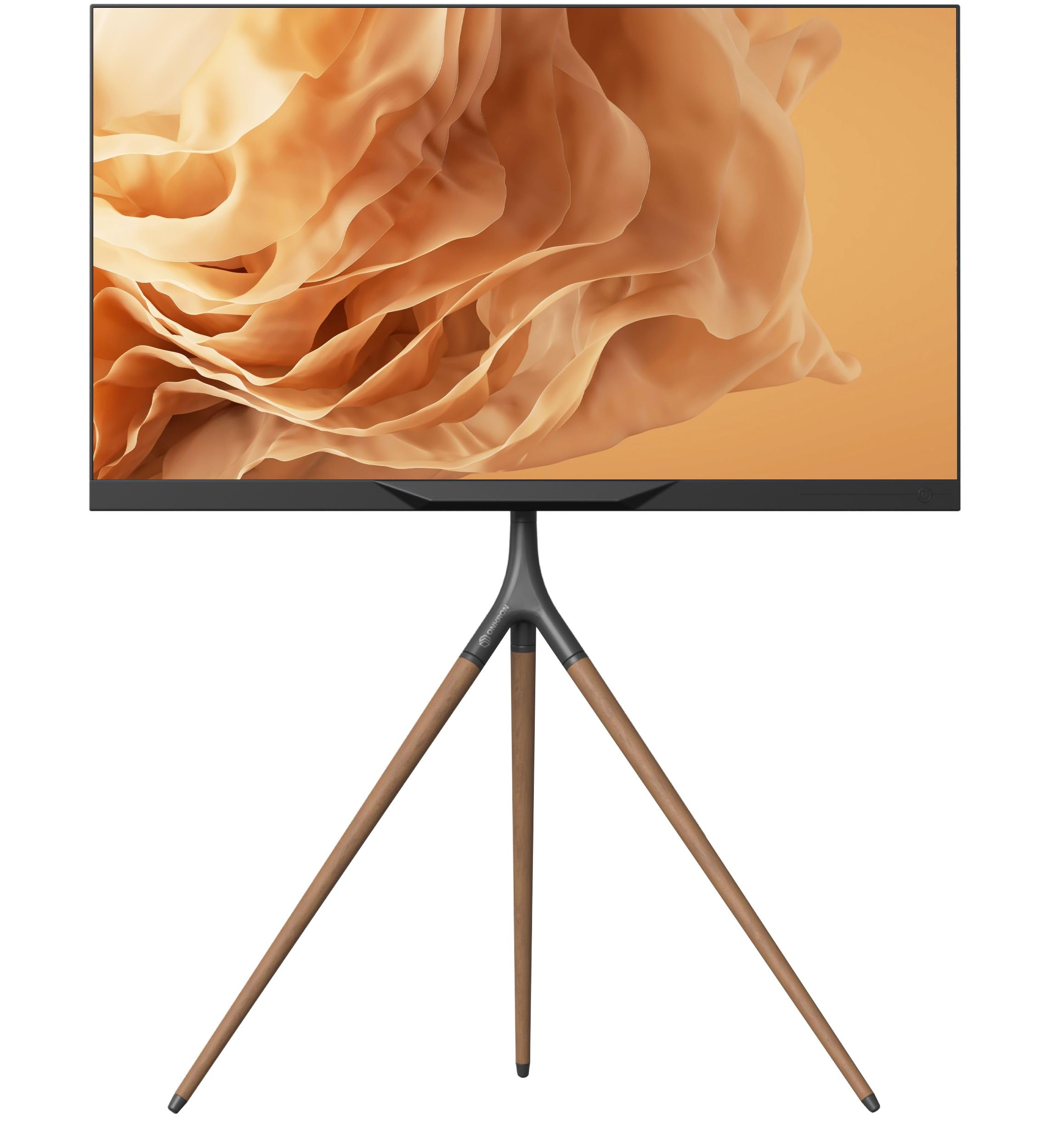ONKRON Wooden TV Tripod for 32-65 Inch Screen, Easel TV Stand Wood Weight up to 35 kg, Universal TV Stand Floor Standing, VESA 100x100-400x400, Height Adjustable TV Floor Stand Swivel Black TS1220-B