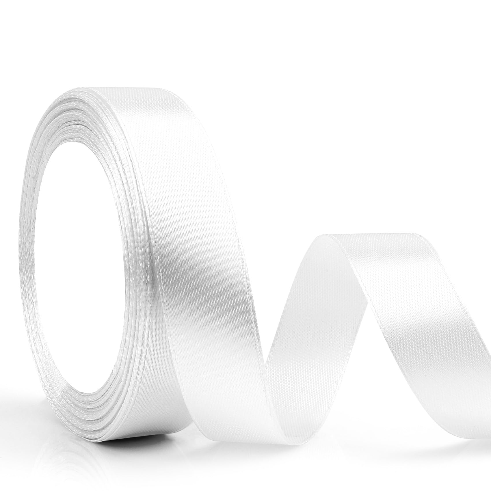 White Satin Ribbons - 22mm x 23m, Gift Wrapping, Balloons, Wedding, DIY Sewing