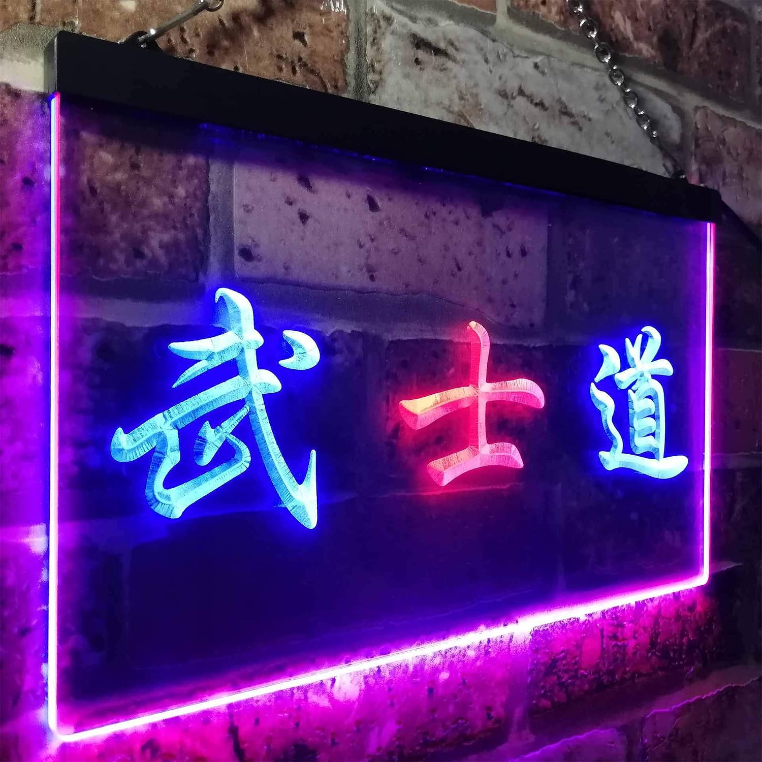 ADVPRO Japanese Samurai Katana Illuminated Dual Color LED Neon Sign Red & Blue 12" x 8.5" st6s32-i0725-rb
