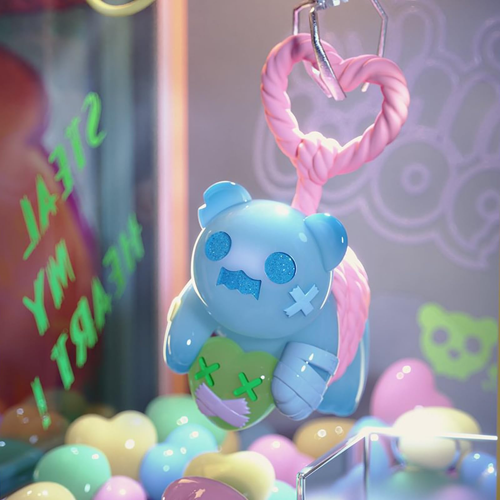 BEEMAI Ghost Bear Baddy Bear Town Series 1PC Cute Figures Collectibles Birthday Gift